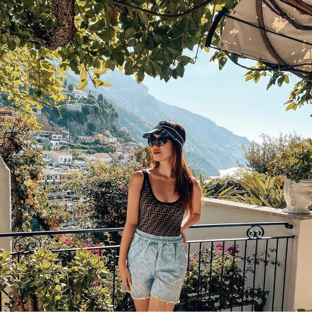 Christian Dior DiorClub V1U TOILE DE JOUY VISOR - BLUE